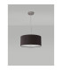Baymont Polished Chrome E27 Single Pendant With 40cm x 18cm Faux Silk Shade Black/White Laminate-14
