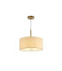 Baymont Antique Brass E27 Single Pendant With 40cm x 18cm Faux Silk Shade Ivory Pearl/White Laminate-4