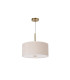 Baymont Antique Brass E27 Single Pendant With 40cm x 18cm Dual Faux Silk Shade Nude Beige/Moonlight-5