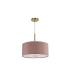Baymont Antique Brass E27 Single Pendant With 40cm x 18cm Dual Faux Silk Shade Taupe/Halo Gold-5
