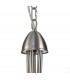 Ceiling 5 Light Ceiling Pendant, Semi Flush Convertible E14 Satin Nickel, Opal Glass - 6