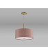 Baymont Antique Brass E27 Single Pendant With 40cm x 18cm Dual Faux Silk Shade Taupe/Halo Gold-14