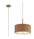Baymont Antique Brass E27 Single Pendant With 40cm x 18cm Dual Faux Silk Shade Antique Gold/Ruby-1