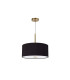 Baymont Antique Brass E27 Single Pendant With 40cm x 18cm Dual Faux Silk Shade Black/Green Olive-5