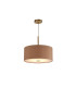Baymont Antique Brass E27 Single Pendant With 40cm x 18cm Dual Faux Silk Shade Antique Gold/Ruby-4
