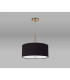 Baymont Antique Brass E27 Single Pendant With 40cm x 18cm Dual Faux Silk Shade Black/Green Olive-14