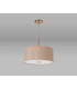 Baymont Antique Brass E27 Single Pendant With 40cm x 18cm Dual Faux Silk Shade Antique Gold/Ruby-14