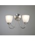 Wall Lamp 2 Light E14 Satin Nickel, Opal Glass - 2