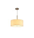 Baymont Satin Nickel E27 Single Pendant With 40cm x 18cm Faux Silk Shade Ivory Pearl/White Laminate-4