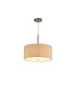 Baymont Satin Nickel E27 Single Pendant With 40cm x 18cm Dual Faux Silk Shade Nude Beige/Moonlight-4