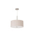 Baymont Satin Nickel E27 Single Pendant With 40cm x 18cm Dual Faux Silk Shade Nude Beige/Moonlight-5