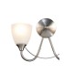 Wall Lamp 2 Light E14 Satin Nickel, Opal Glass - 4