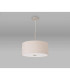 Baymont Satin Nickel E27 Single Pendant With 40cm x 18cm Dual Faux Silk Shade Nude Beige/Moonlight-14