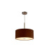 Baymont Satin Nickel E27 Single Pendant With 40cm x 18cm Dual Faux Silk Shade Raw Cocoa/Grecian Bronze-4