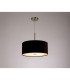 Baymont Satin Nickel E27 Single Pendant With 40cm x 18cm Dual Faux Silk Shade Black/Green Olive-2