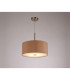 Baymont Satin Nickel E27 Single Pendant With 40cm x 18cm Dual Faux Silk Shade Antique Gold/Ruby-2