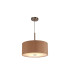 Baymont Satin Nickel E27 Single Pendant With 40cm x 18cm Dual Faux Silk Shade Antique Gold/Ruby-4