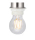 Baymont Satin Nickel E27 Single Pendant With 40cm x 18cm Dual Faux Silk Shade Black/Green Olive-6