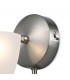 Wall Lamp 1 Light E14 Satin Nickel, Opal Glass - 4