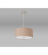 Baymont Satin Nickel E27 Single Pendant With 40cm x 18cm Dual Faux Silk Shade Antique Gold/Ruby-14