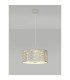 Baymont Polished Chrome E27 Single Pendant With 40cm x 18cm Silver Leaf Shade With Frosted/PC Acrylic Diffuser-2