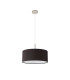 Baymont Satin Nickel E27 Single Pendant With 40cm x 18cm Faux Silk Shade Black/White Laminate-5