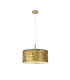 Baymont Antique Brass E27 Single Pendant With 40cm x 18cm Gold Leaf Shade With Frosted/AB Acrylic Diffuser-4