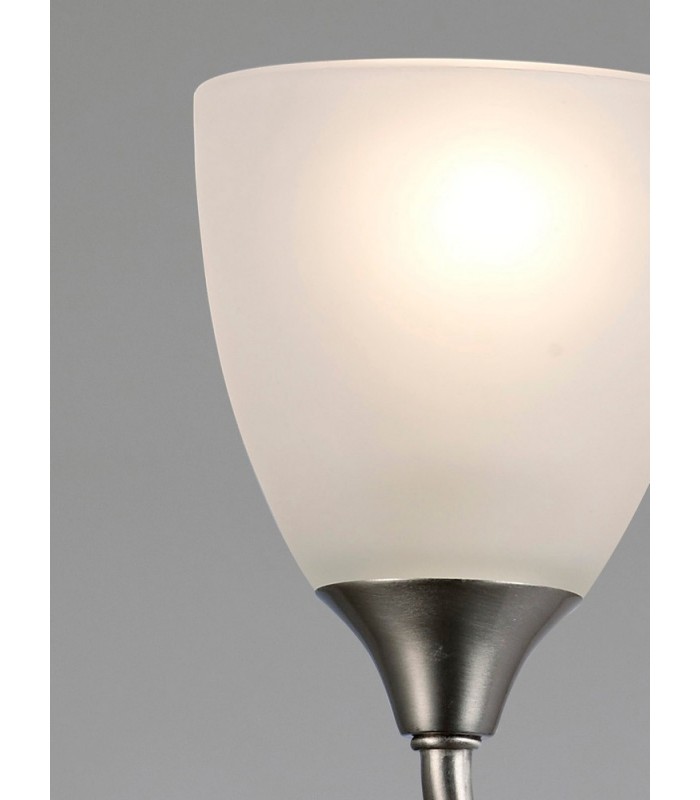 Wall Lamp 1 Light E14 Satin Nickel, Opal Glass - 9