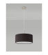 Baymont Satin Nickel E27 Single Pendant With 40cm x 18cm Faux Silk Shade Black/White Laminate-14
