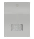 Baymont Polished Chrome E27 Single Pendant With 40cm x 18cm Silver Leaf Shade With Frosted/PC Acrylic Diffuser-14