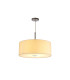 Baymont Polished Chrome E27 Single Pendant With 50cm x 20cm Faux Silk Shade Ivory Pearl/White Laminate-4