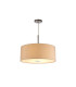 Baymont Polished Chrome E27 Single Pendant With 50cm x 20cm Dual Faux Silk Shade Nude Beige/Moonlight-4