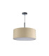 Baymont Polished Chrome E27 Single Pendant With 50cm x 20cm Faux Silk Shade Ivory Pearl/White Laminate-5