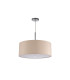 Baymont Polished Chrome E27 Single Pendant With 50cm x 20cm Dual Faux Silk Shade Nude Beige/Moonlight-5