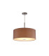 Baymont Polished Chrome E27 Single Pendant With 50cm x 20cm Dual Faux Silk Shade Taupe/Halo Gold-4
