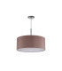 Baymont Polished Chrome E27 Single Pendant With 50cm x 20cm Dual Faux Silk Shade Taupe/Halo Gold-5