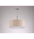 Baymont Polished Chrome E27 Single Pendant With 50cm x 20cm Dual Faux Silk Shade Nude Beige/Moonlight-14