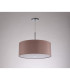 Baymont Polished Chrome E27 Single Pendant With 50cm x 20cm Dual Faux Silk Shade Taupe/Halo Gold-14