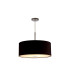 Baymont Polished Chrome E27 Single Pendant With 50cm x 20cm Dual Faux Silk Shade Black/Green Olive-4