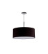 Baymont Polished Chrome E27 Single Pendant With 50cm x 20cm Dual Faux Silk Shade Black/Green Olive-5