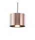 Black Ceiling Pendant 1 Light E27 with 200 x 150mm Metallic Copper Cylinder Shade, c, w Ceiling Bracket - 4