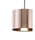 Black Ceiling Pendant 1 Light E27 with 200 x 150mm Metallic Copper Cylinder Shade, c, w Ceiling Bracket - 5