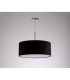 Baymont Polished Chrome E27 Single Pendant With 50cm x 20cm Dual Faux Silk Shade Black/Green Olive-14