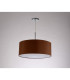 Baymont Polished Chrome E27 Single Pendant With 50cm x 20cm Dual Faux Silk Shade Raw Cocoa/Grecian Bronze-14