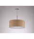 Baymont Polished Chrome E27 Single Pendant With 50cm x 20cm Dual Faux Silk Shade Antique Gold/Ruby-14