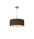 Baymont Polished Chrome E27 Single Pendant With 50cm x 20cm Faux Silk Shade Black/White Laminate-4