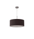 Baymont Polished Chrome E27 Single Pendant With 50cm x 20cm Faux Silk Shade Black/White Laminate-5