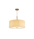 Baymont Antique Brass E27 Single Pendant With 50cm x 20cm Faux Silk Shade Ivory Pearl/White Laminate-4