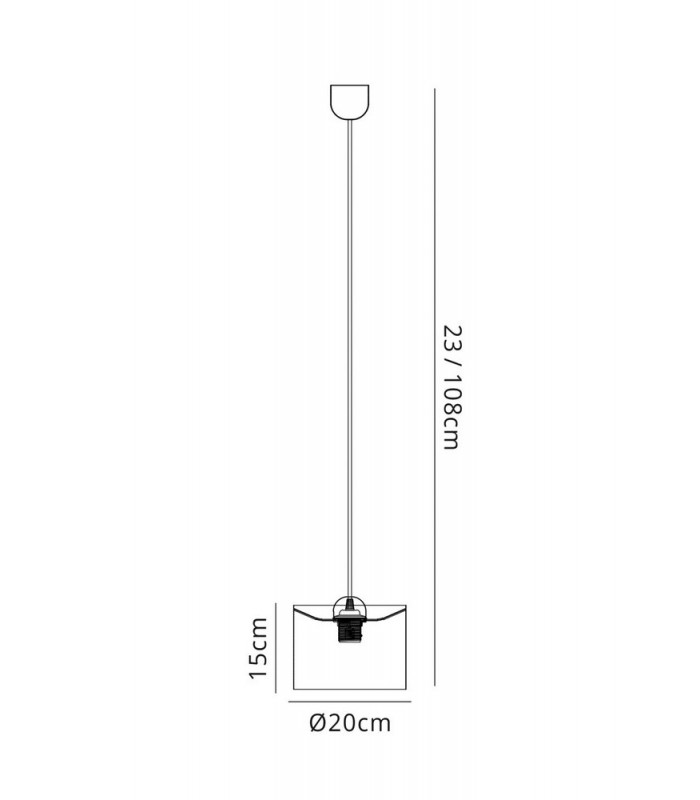 Black Ceiling Pendant 1 Light E27 with 200 x 150mm Metallic Chrome Cylinder Shade, c, w Ceiling Bracket - 3
