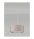 Baymont Polished Chrome E27 Single Pendant With 50cm x 20cm Faux Silk Shade Grey/White Laminate-14